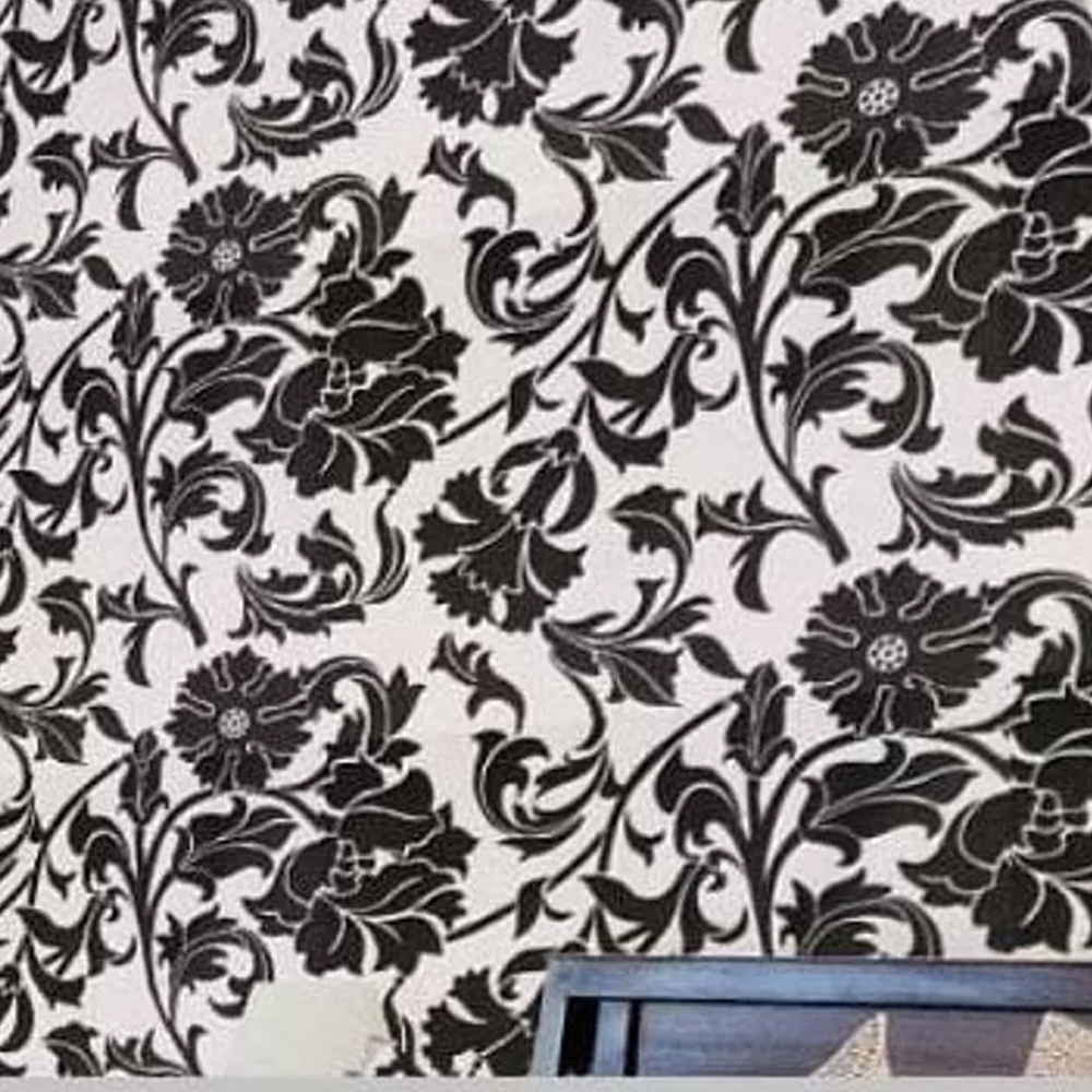 Wallpaper Sticker Dinding Minimalis Motif Ukuran 45cm - Papel Contact Estampado Preto E Branco - HD Wallpaper 