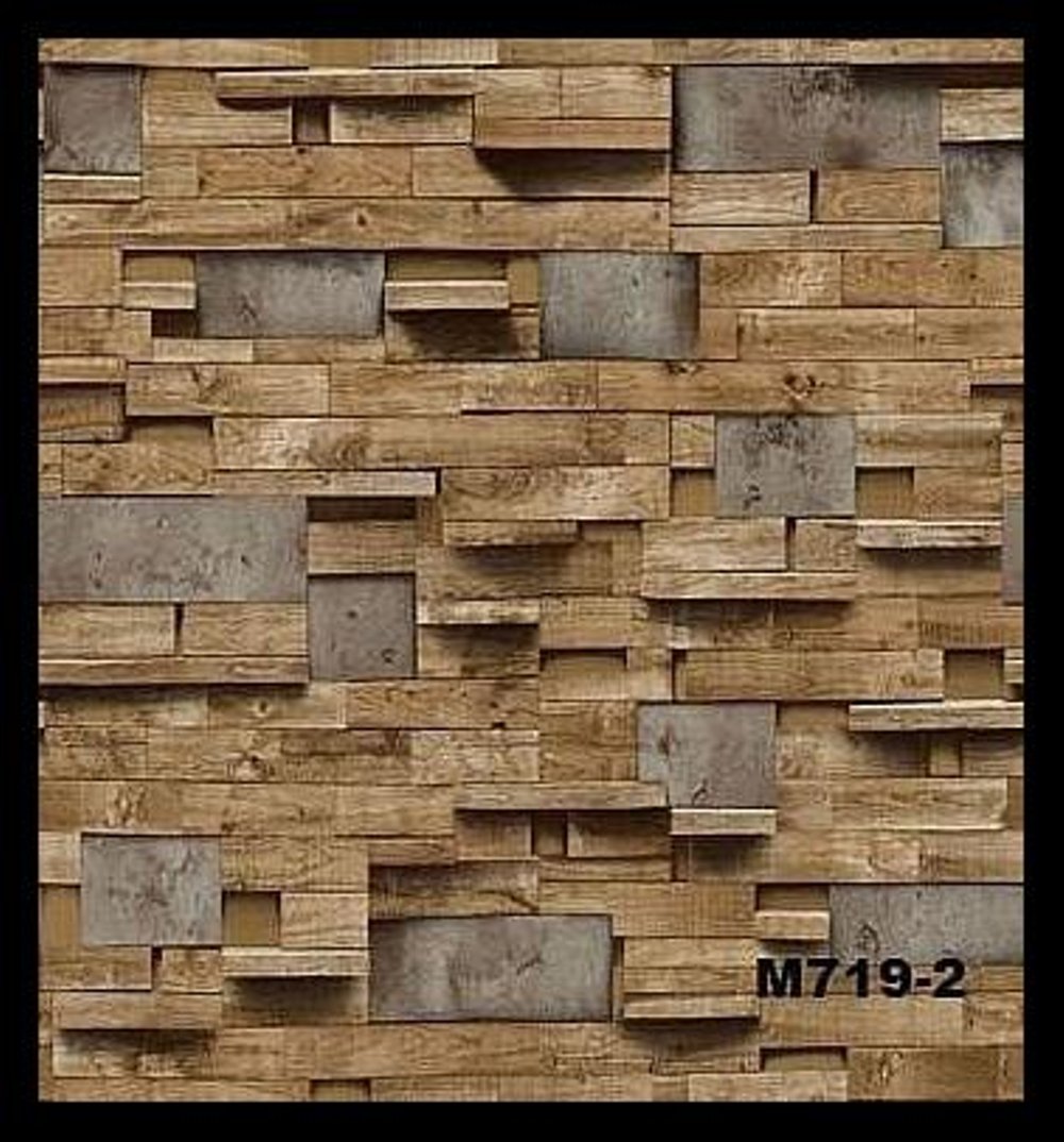 Lagi Trend Wallpaper Dinding 3d Motif Kayu Natural - 3d Motif Kayu - HD Wallpaper 