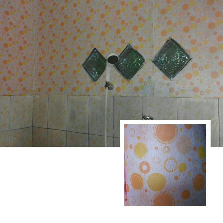 Wallpaper Dinding Lokal Doty Orange Kuning Sticker - Tile - HD Wallpaper 