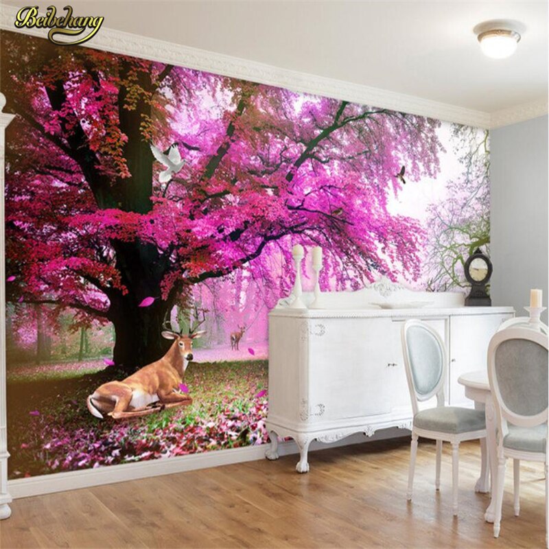 Árboles En La Pared Pintados - HD Wallpaper 