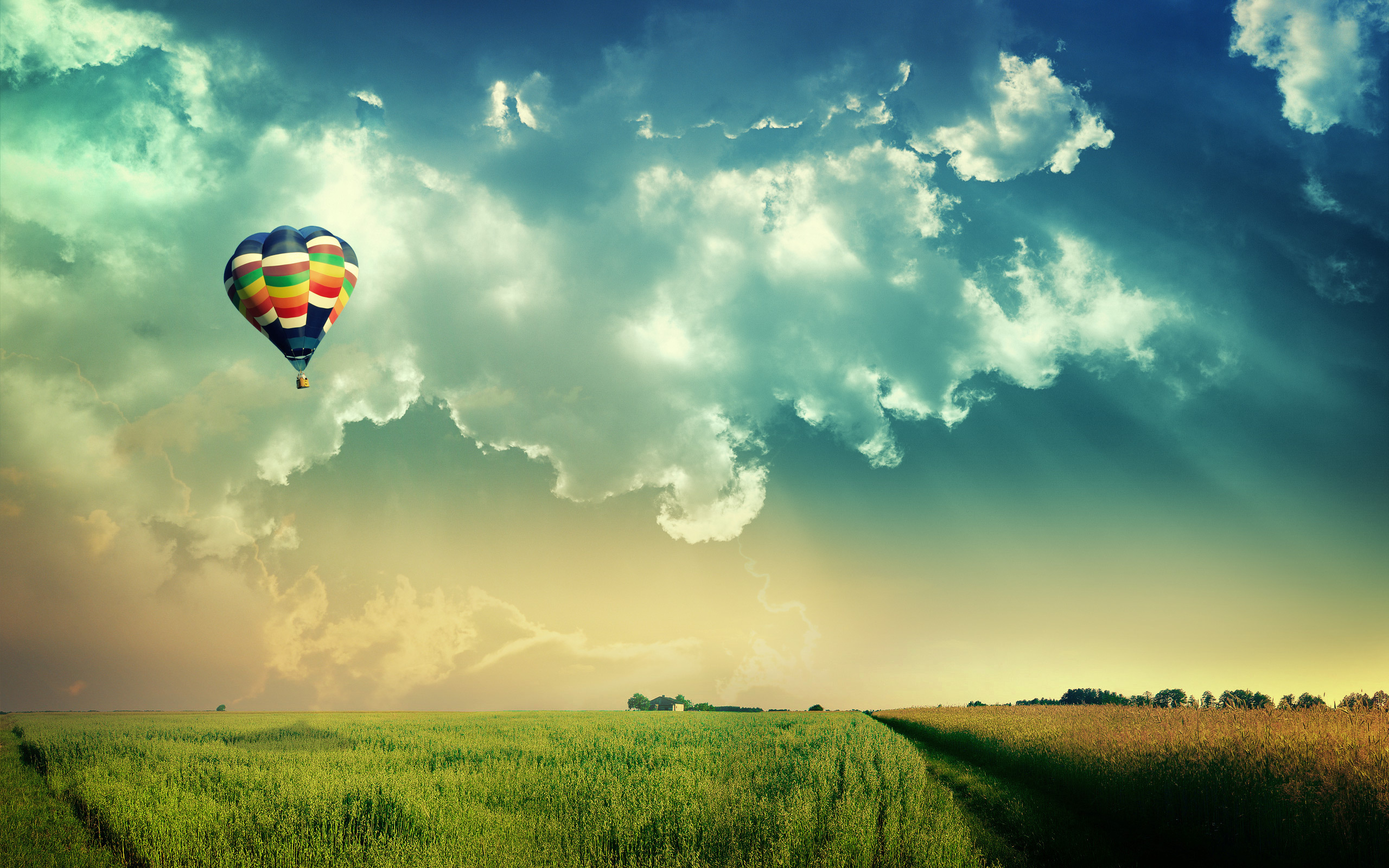 Balon Udara, Balon Udara Panas - Hot Air Balloon Beautiful - HD Wallpaper 