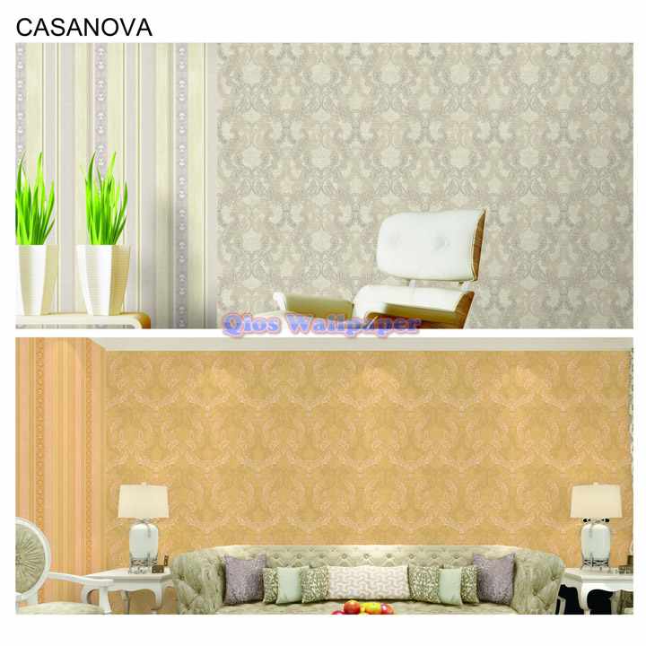 Ruang Tamu Dengan Wallpaper Casanova - HD Wallpaper 