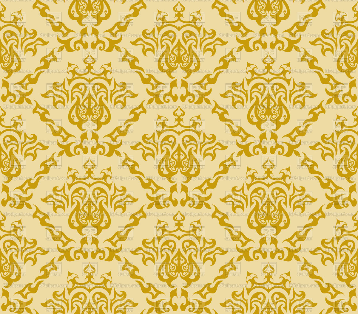Golden Seamless Wallpaper Pattern Vector Image Vector - Gold Pattern - HD Wallpaper 