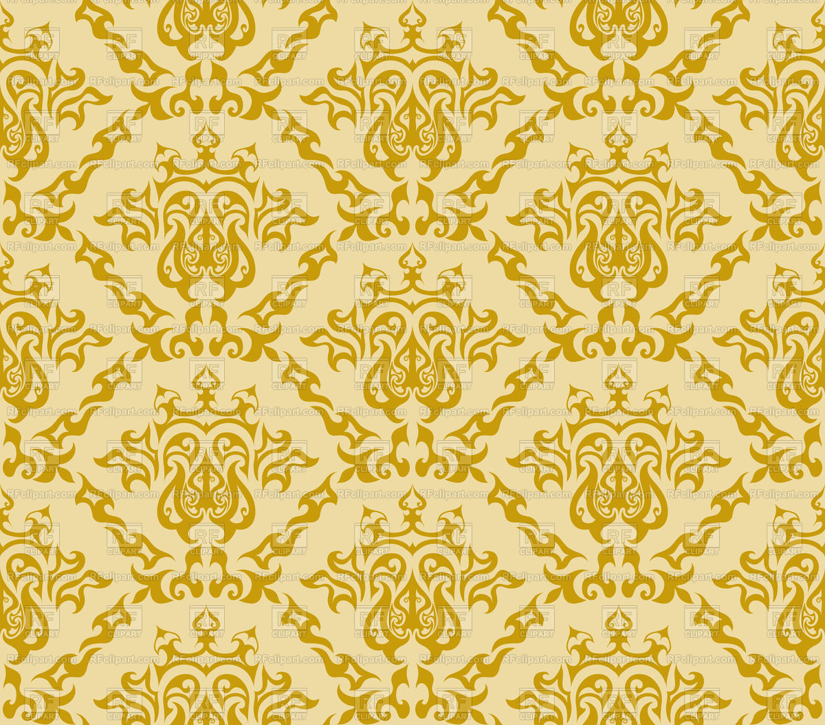 Golden Seamless Wallpaper Pattern Vector Image Vector - Gold Pattern - HD Wallpaper 