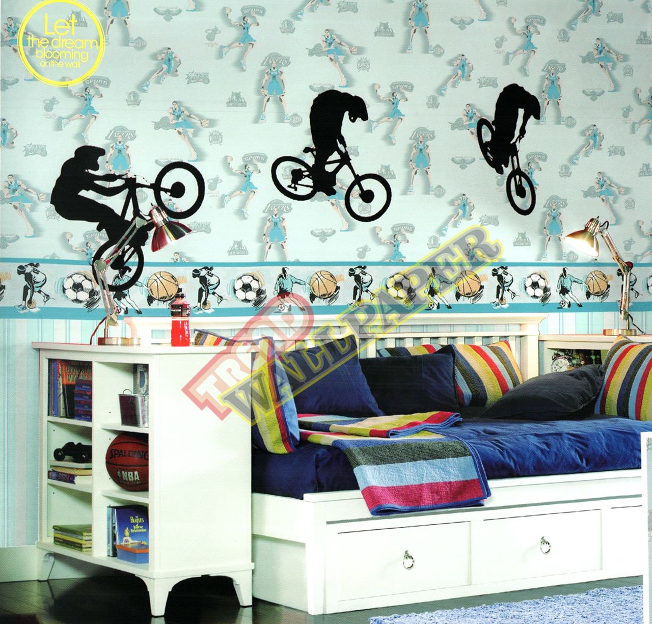 Mountain Biking Themed Bedroom - HD Wallpaper 