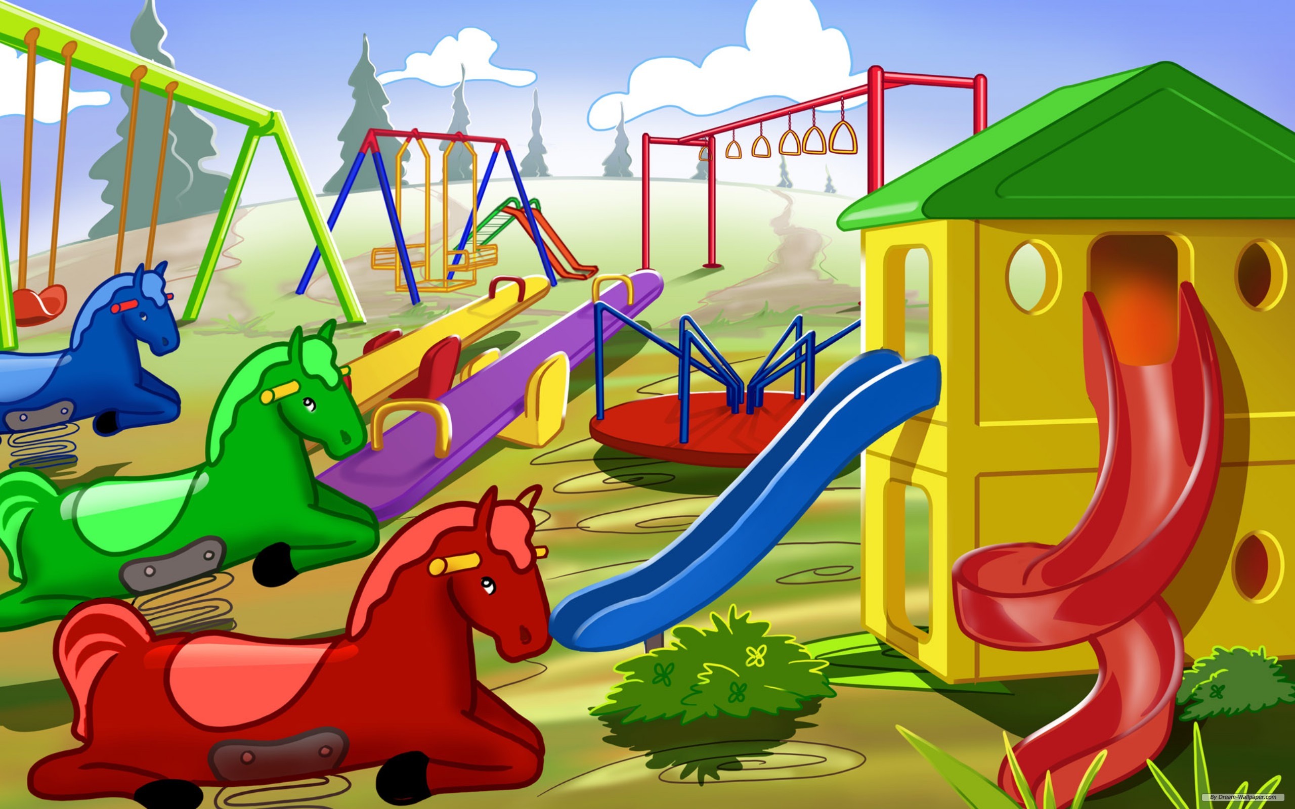 Children Playground - HD Wallpaper 