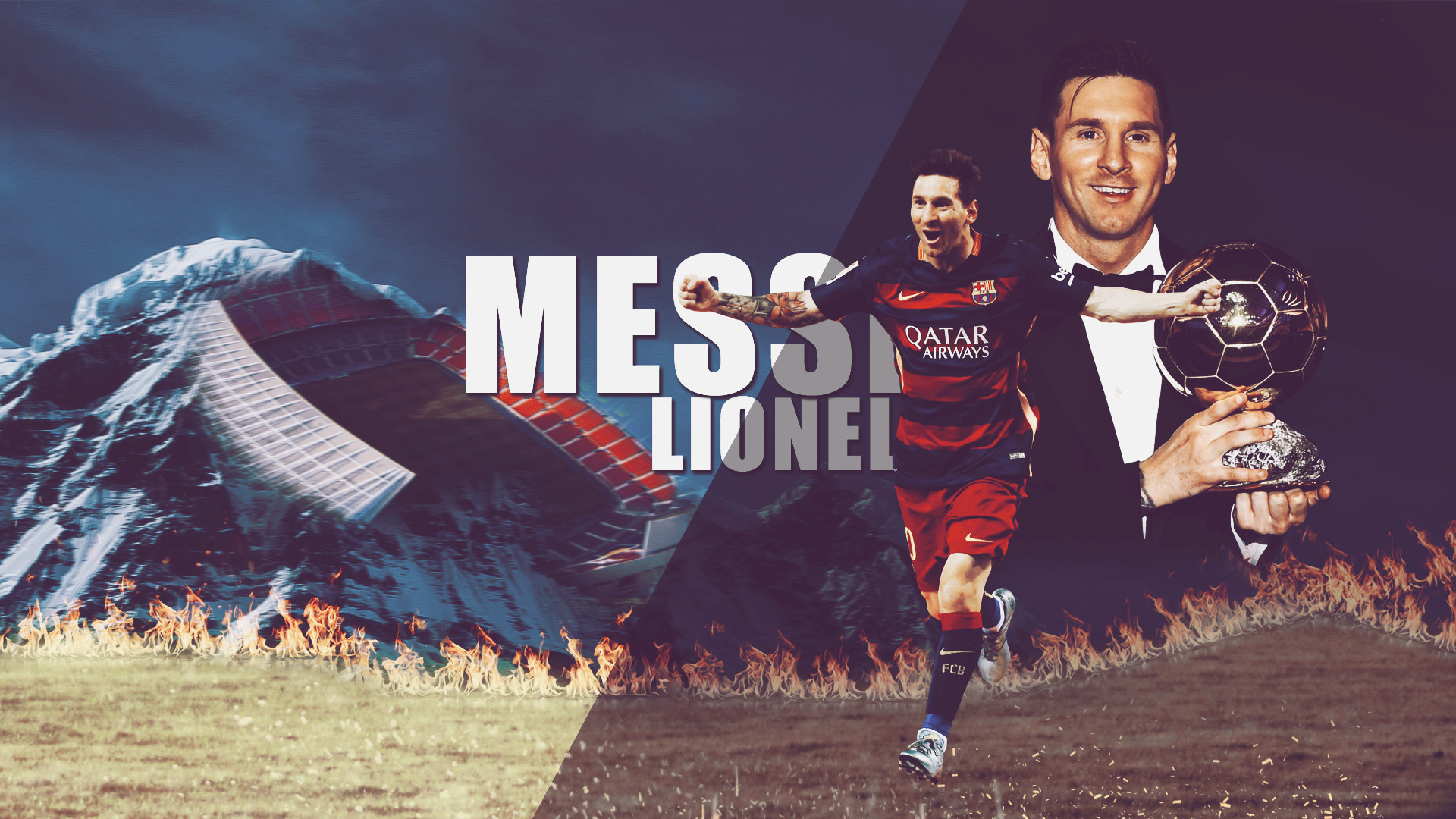Lionel Messi 2016 Balon D Or Winner Wallpaper - Lionel Messi Messi Wallpaper 2018 For Pc - HD Wallpaper 