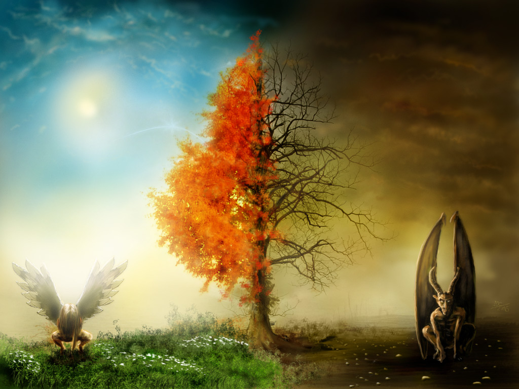 Preview Fantasy Creature Photo By Stephanie Masdin - Heaven And Hell Tree - HD Wallpaper 