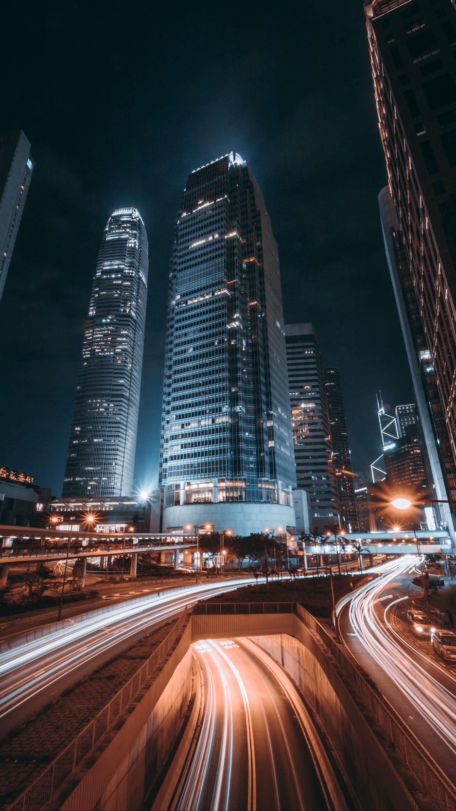 Wallpaper Hong Kong, Night City, Skyscrapers, City - Hong Kong Wallpaper Iphone - HD Wallpaper 