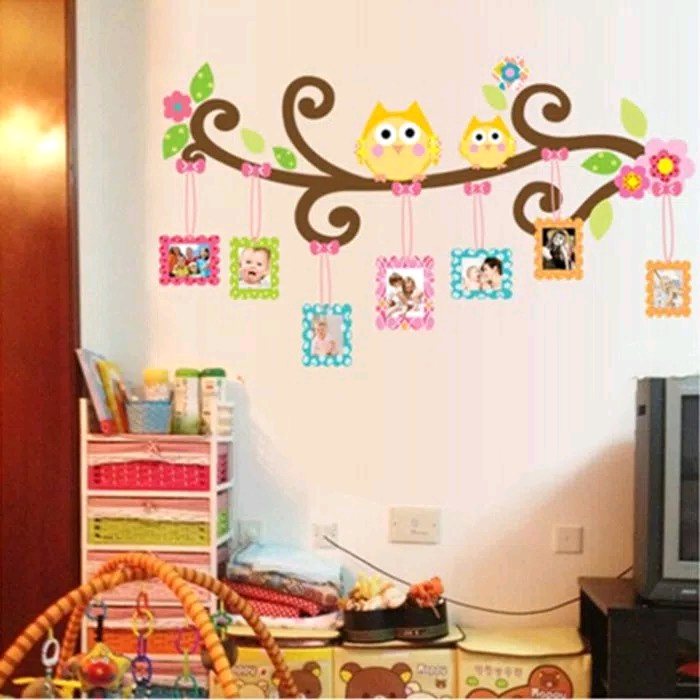 Stiker Dinding Wallpaper 60x90cm Motif Karakter Owl - Cc6965 - HD Wallpaper 