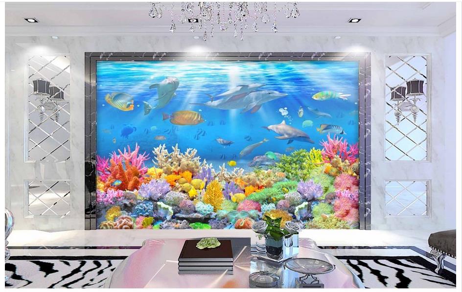 Mputain Sun Shine Horse Waterfal Flowers Lotus Painting - HD Wallpaper 