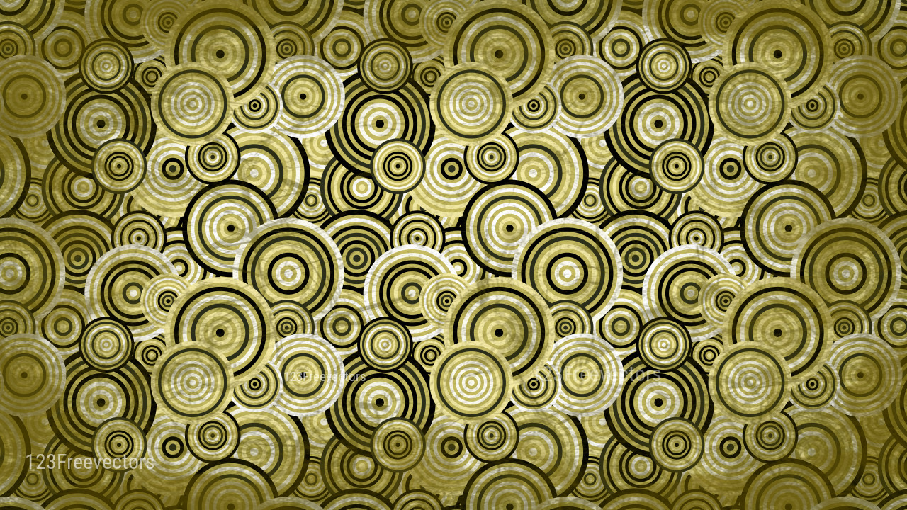 Black And Gold Grunge Geometric Circle Pattern Wallpaper - Circle - HD Wallpaper 