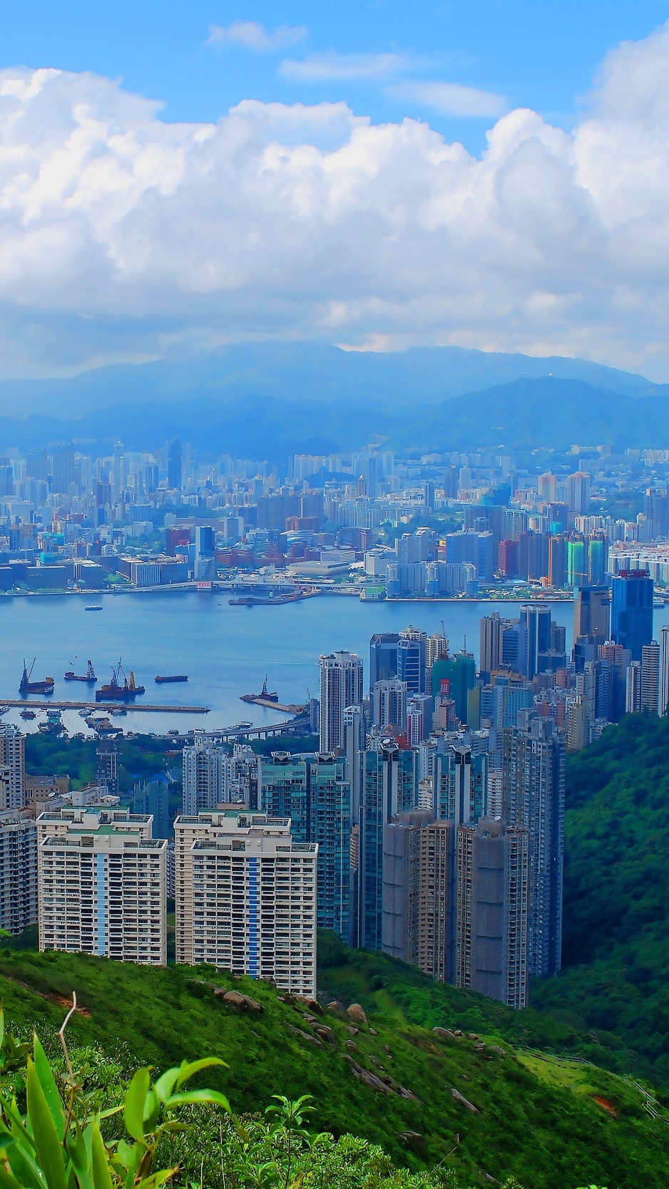Wallpaper Hong Kong, Building, Top View, Sky - Hongkong Hello Love Goodbye - HD Wallpaper 