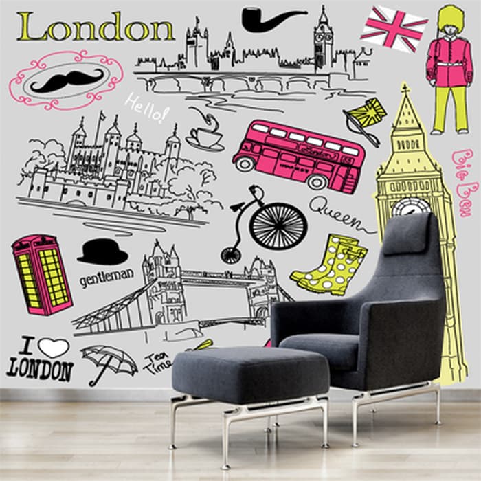 London Icon Doodle Illustration - HD Wallpaper 