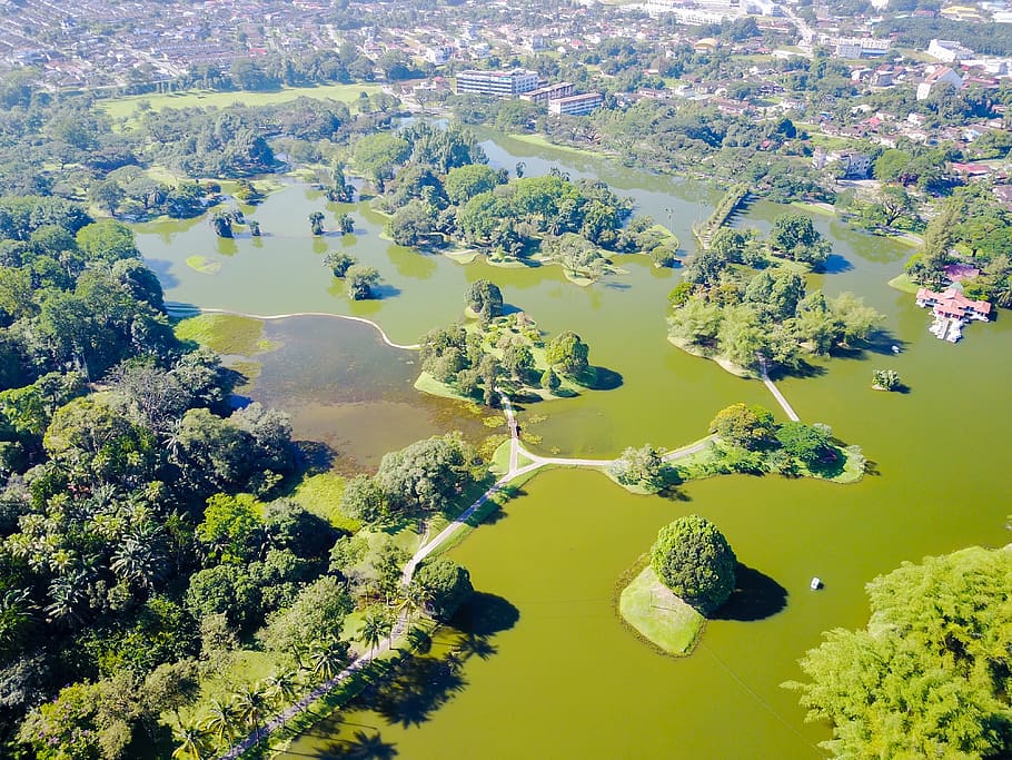 Malaysia, Taiping, Jalan Sultan Mansor, Aerial View, - Aerial Photography - HD Wallpaper 