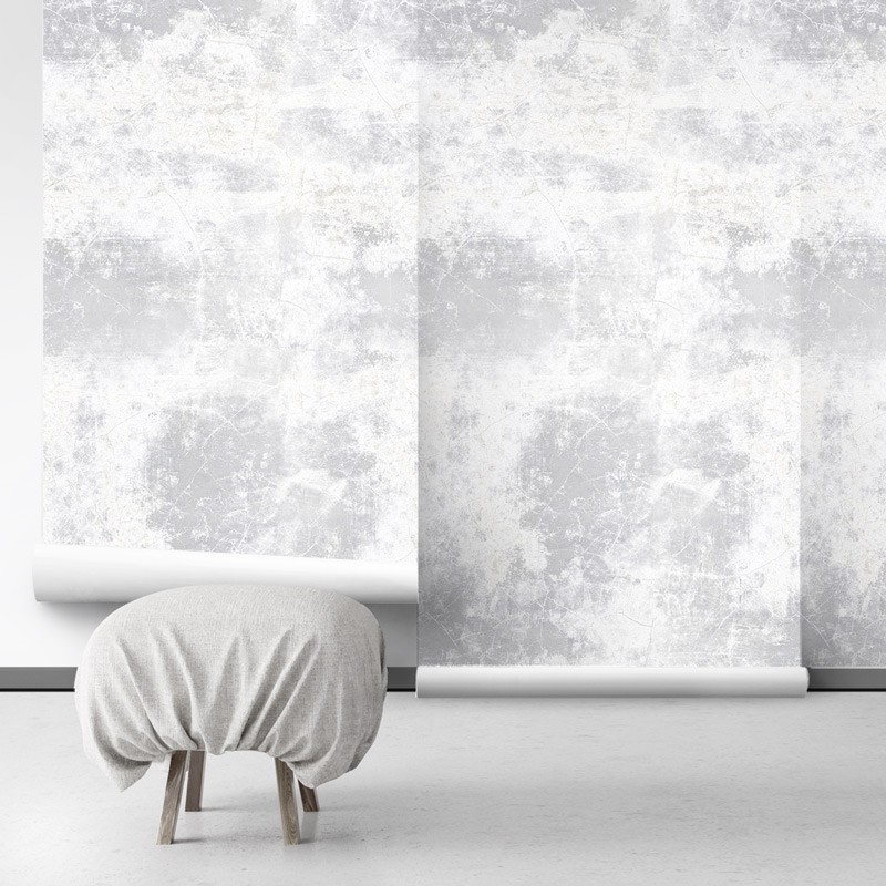 White Cement Mural - Papel Pared Memphis - HD Wallpaper 