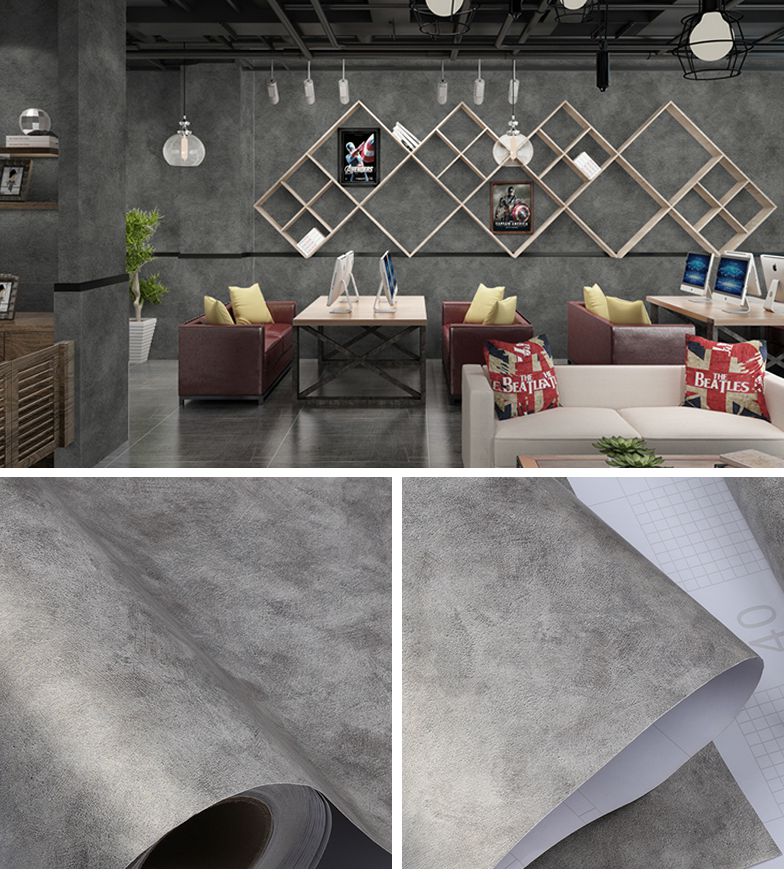 High Quality Luxury Dark Gray Wallpaper Cement Design - Restaurante Decoracion En Ladrillo - HD Wallpaper 
