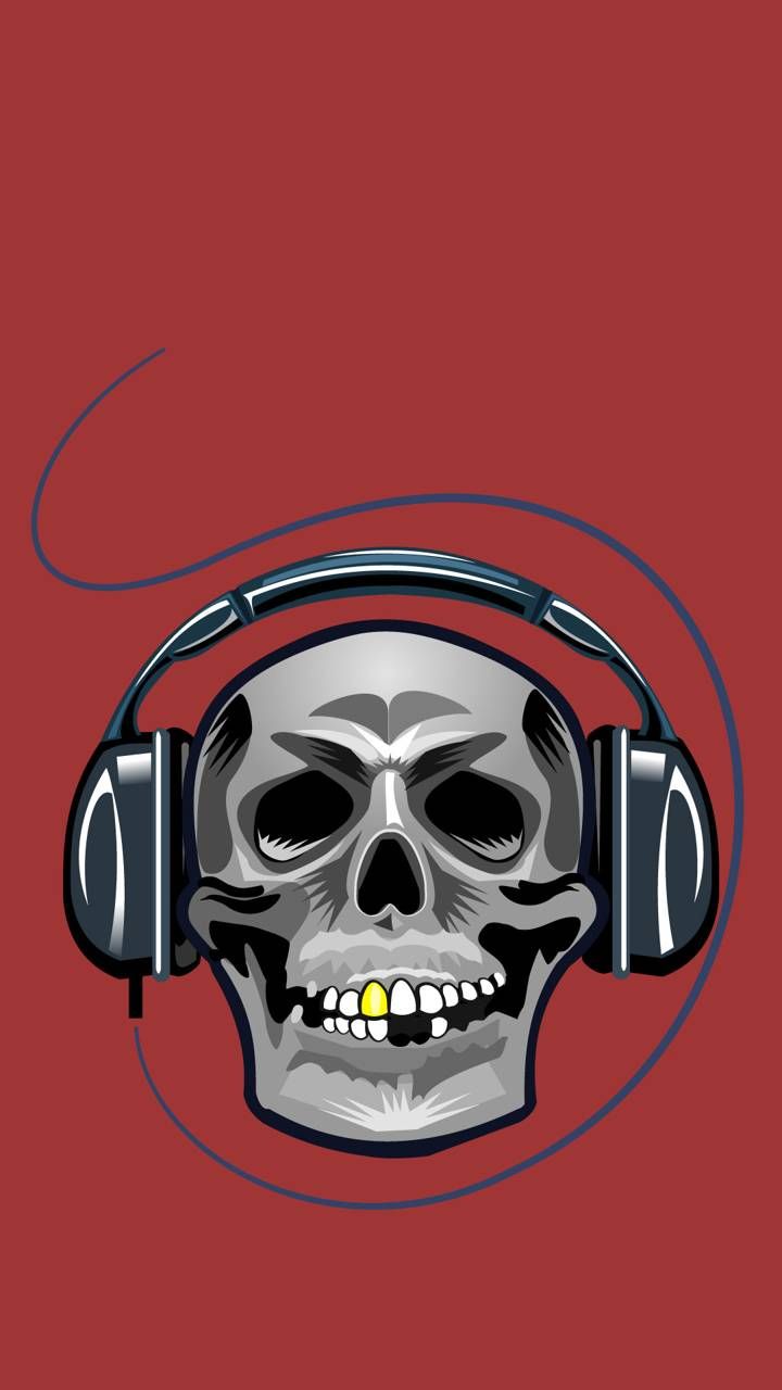 Skull Headphones Wallpaper By Free2saute - Film Festival - HD Wallpaper 