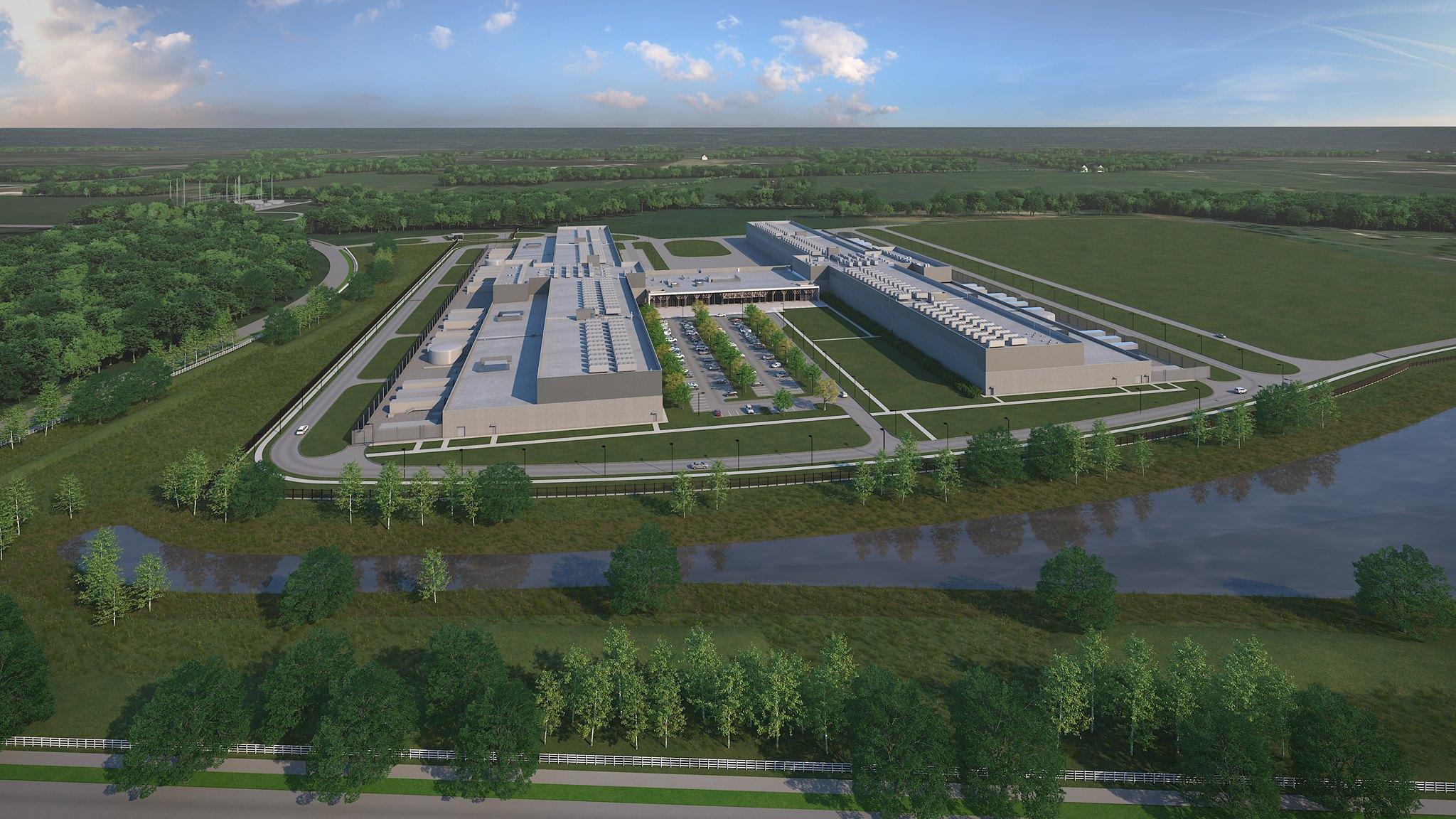 A Rendering Of The Planned Facebook Data Center In - Facebook New Albany Ohio - HD Wallpaper 