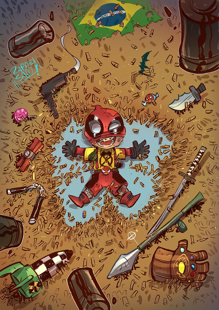 Rafael Sam, Illustration, Marvel Comics, Deadpool, - Deadpool Kids Fondos De Pantalla - HD Wallpaper 