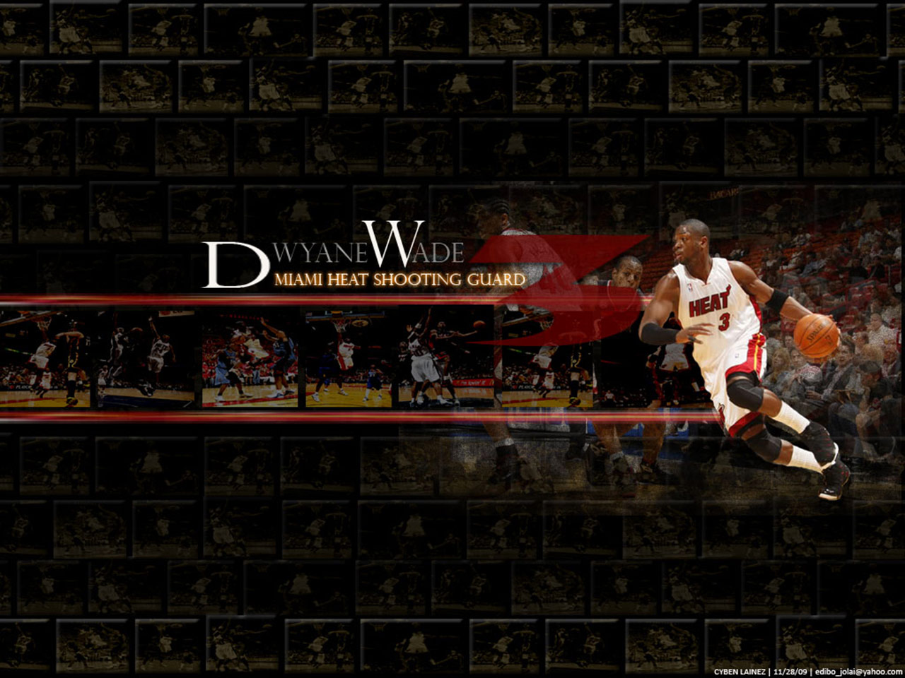Dwyane Wade Miami Heat Sg - Miami Heat Dwyane Wade - HD Wallpaper 