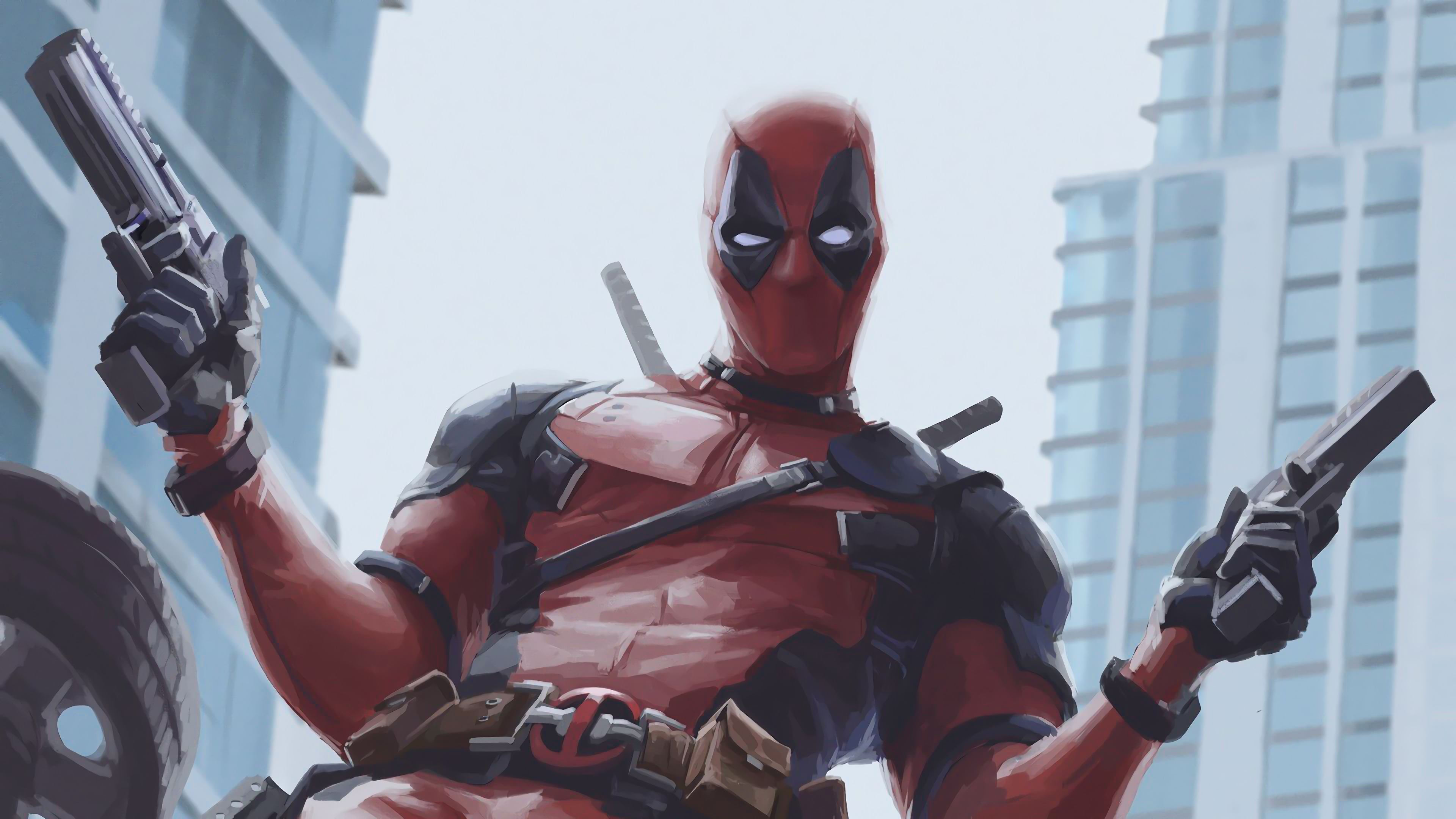Deadpool, 4k, - Deadpool Wallpaper Gun - HD Wallpaper 