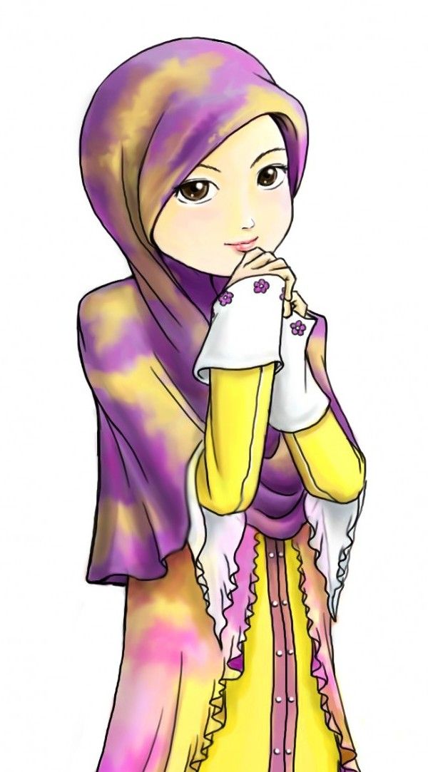 16 Wallpaper Gambar Kartun Wanita Muslimah Cantik Terbaru - Download Gambar Hijabers Kartun - HD Wallpaper 