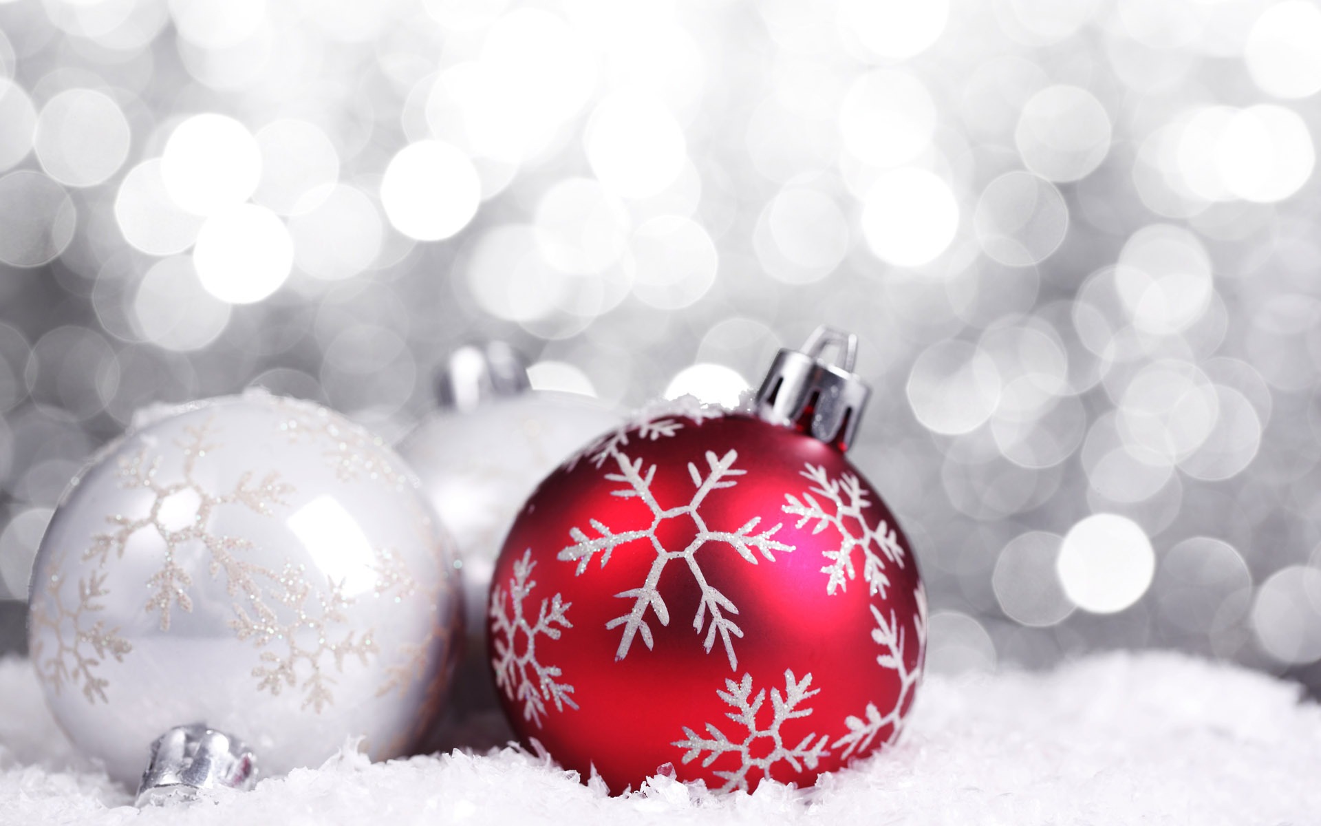 Hd Wallpapers Christmas Balls Wallpapers - Red Christmas Ornament Background - HD Wallpaper 