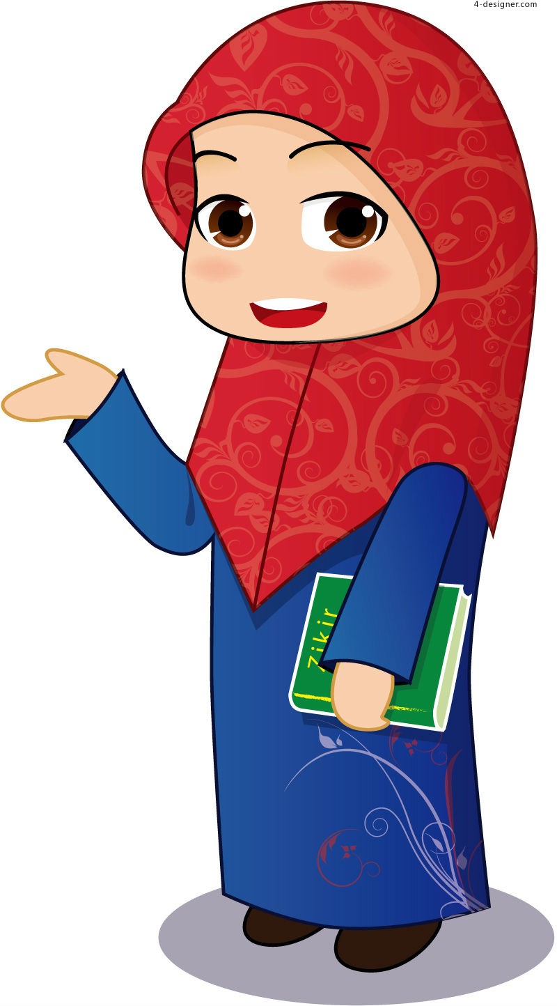 Muslim Teacher Cartoon Clipart - HD Wallpaper 