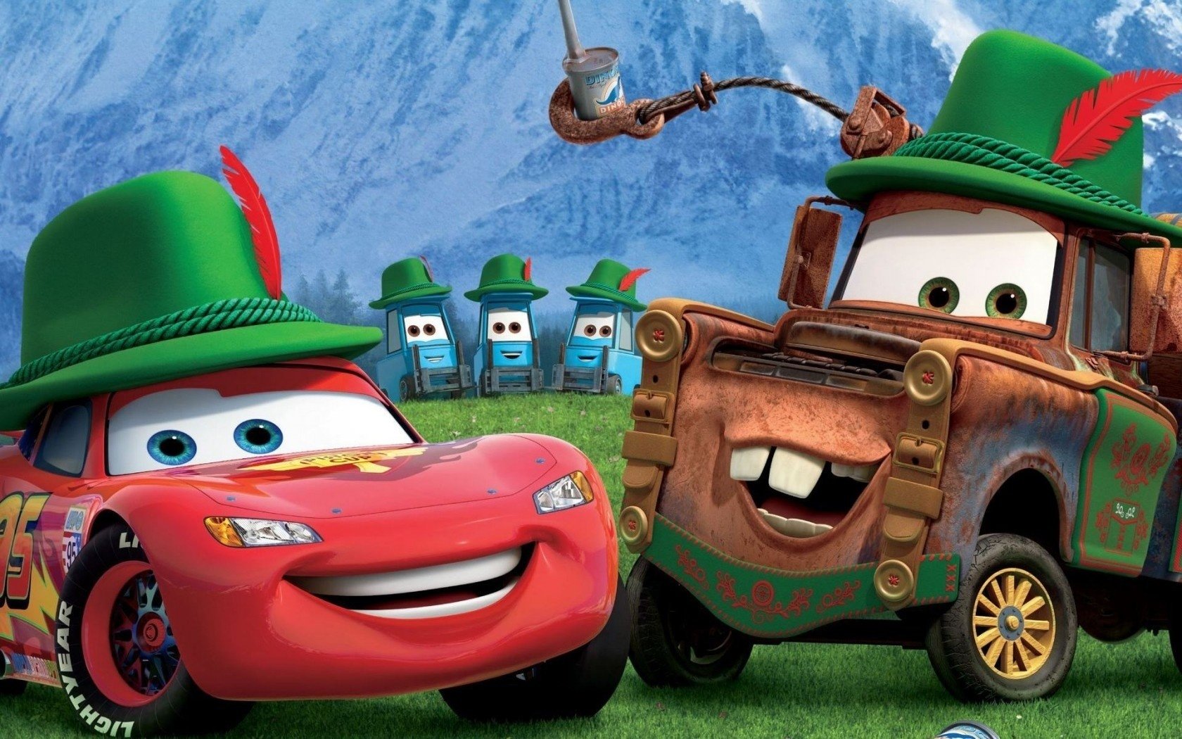 Cars Lightning Mcqueen And Friends - HD Wallpaper 