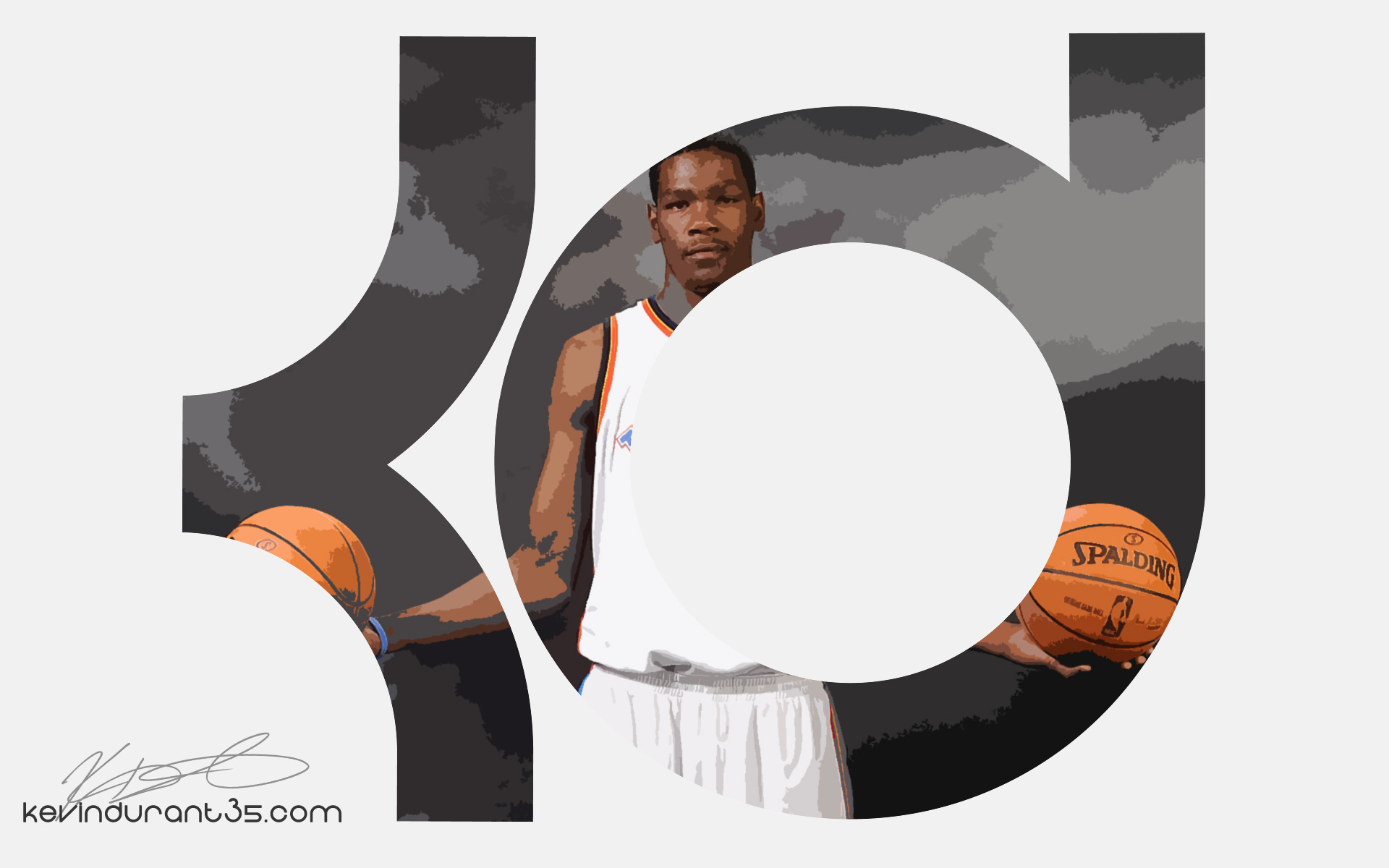 Kevin Durant Basketball Autograph - Kevin Durant Wallpaper Oklahoma City - HD Wallpaper 