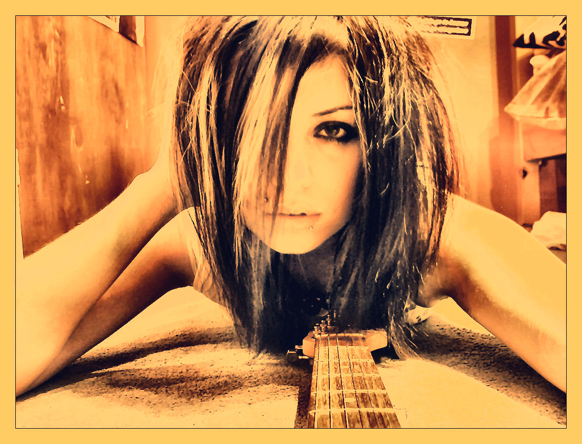Emo Girl With Guitar - Girls With Guitars - HD Wallpaper 