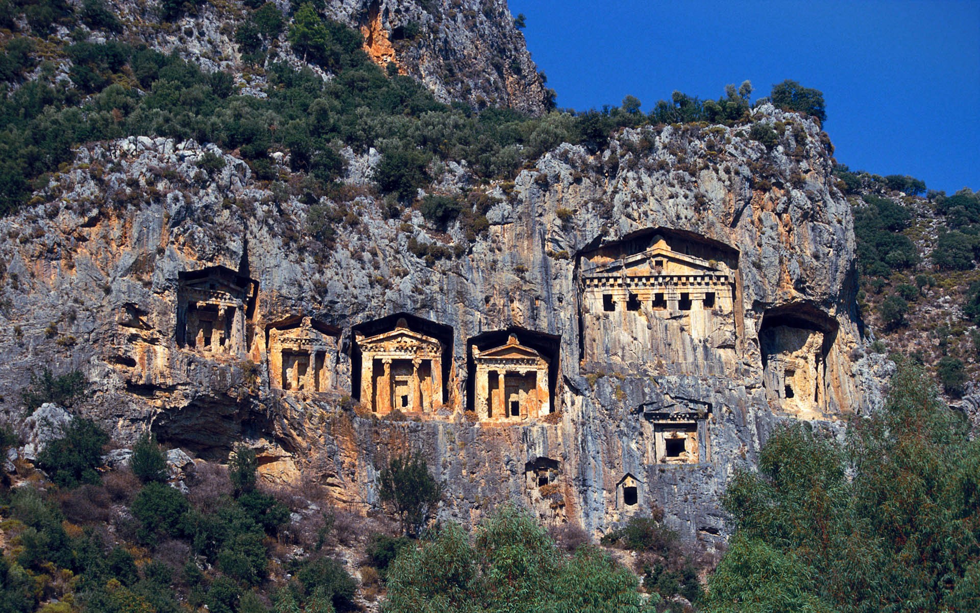 Wallpaper - Dalyan Tombs - HD Wallpaper 