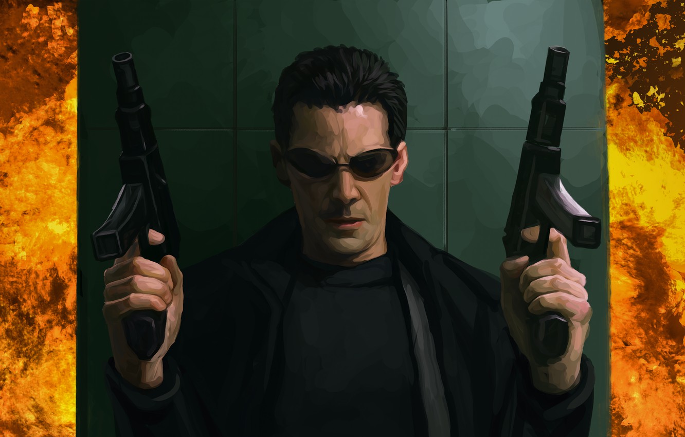 Photo Wallpaper Matrix, Neo, Matrix, Keanu Reeves - Neo Matrix - HD Wallpaper 