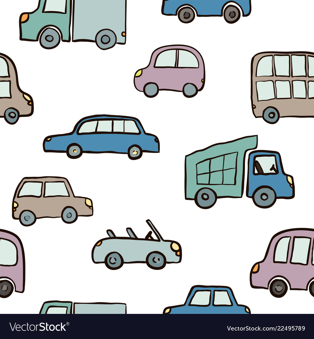 Drawn Cars Cute Cartoon - HD Wallpaper 