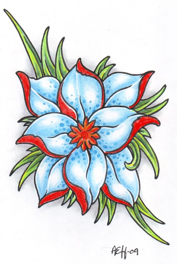Tribal Flower Tattoo Designs - Fantasy Flower Drawings - HD Wallpaper 