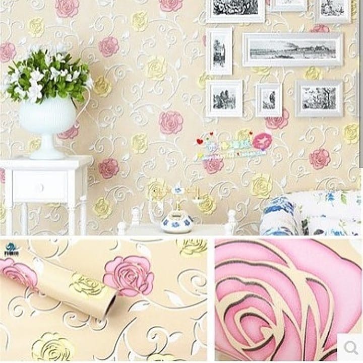 Dinding 3d Motif Bunga - HD Wallpaper 