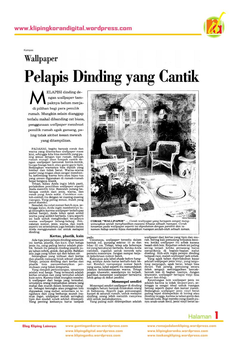 Wallpaper Pelapis Dinding Yang Cantik - Newsprint - HD Wallpaper 