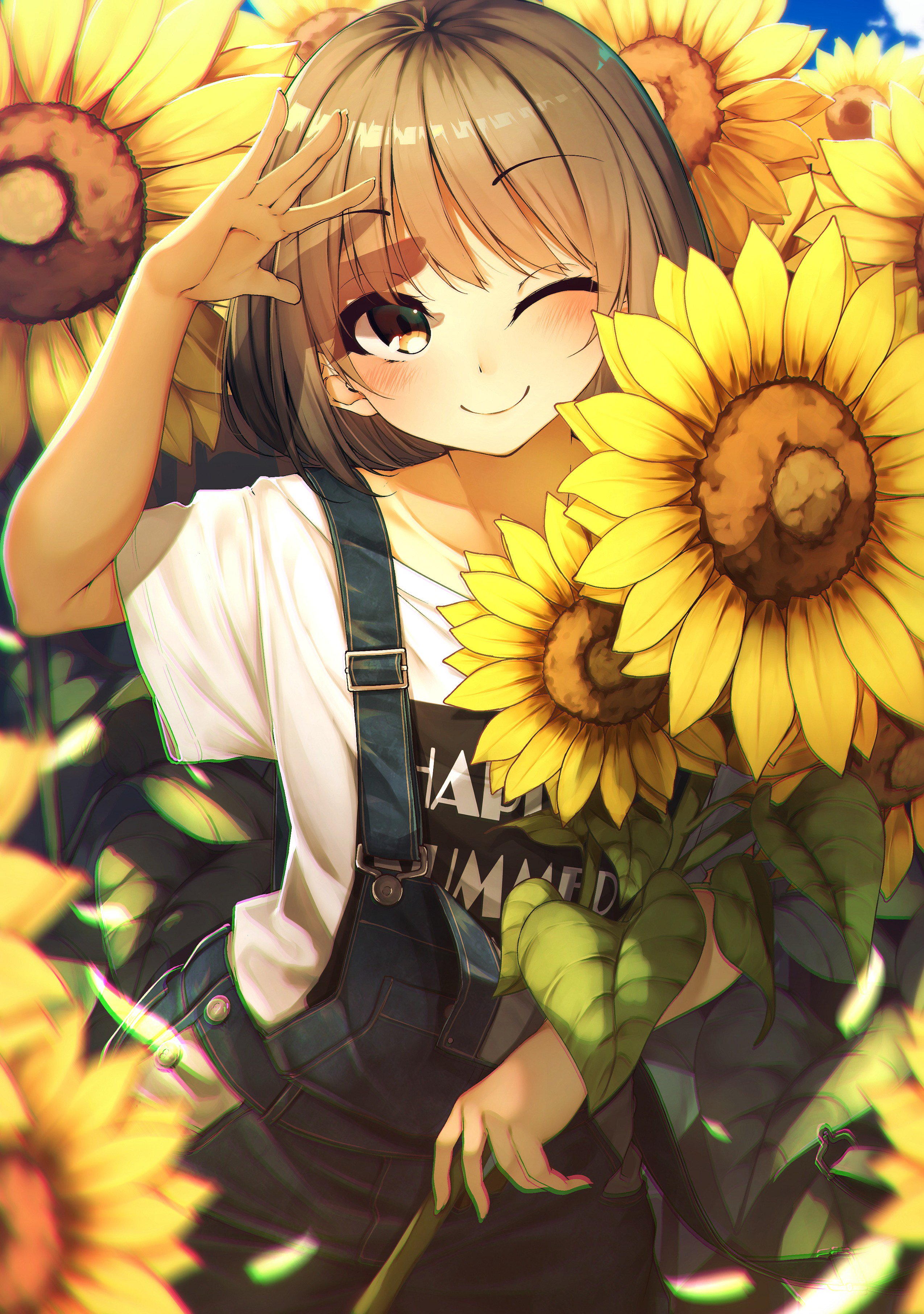 Anime Girl With Short Brown Hair And Brown Eyes - 2549x3624 Wallpaper -  teahub.io