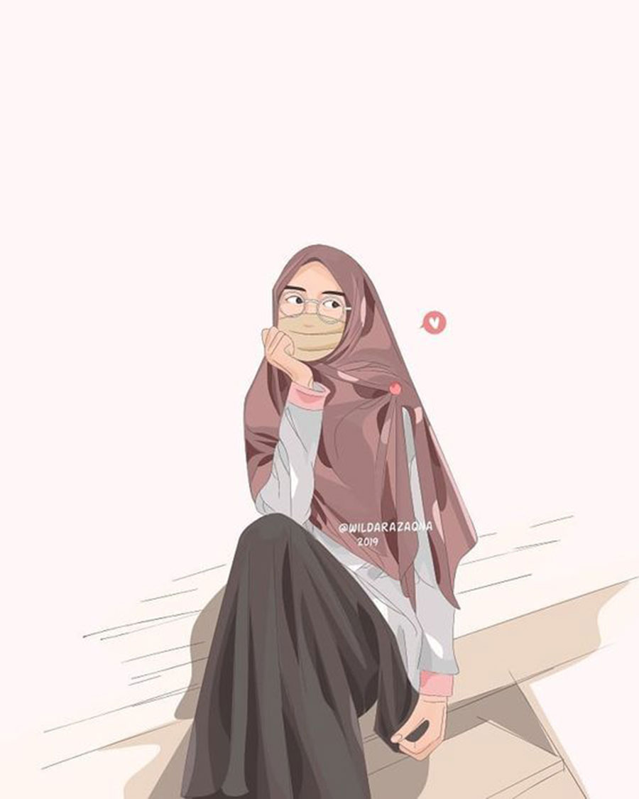 Gambar Wanita Muslimah Karikatur