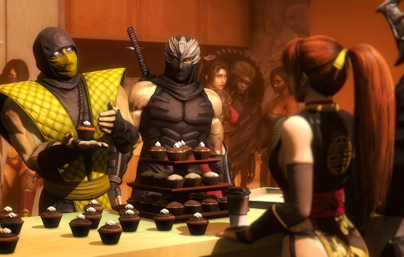 Photo Wallpaper Ninja Gaiden, Dead Or Alive, Scorpion, - Mortal Kombat Scorpion Fan Art - HD Wallpaper 