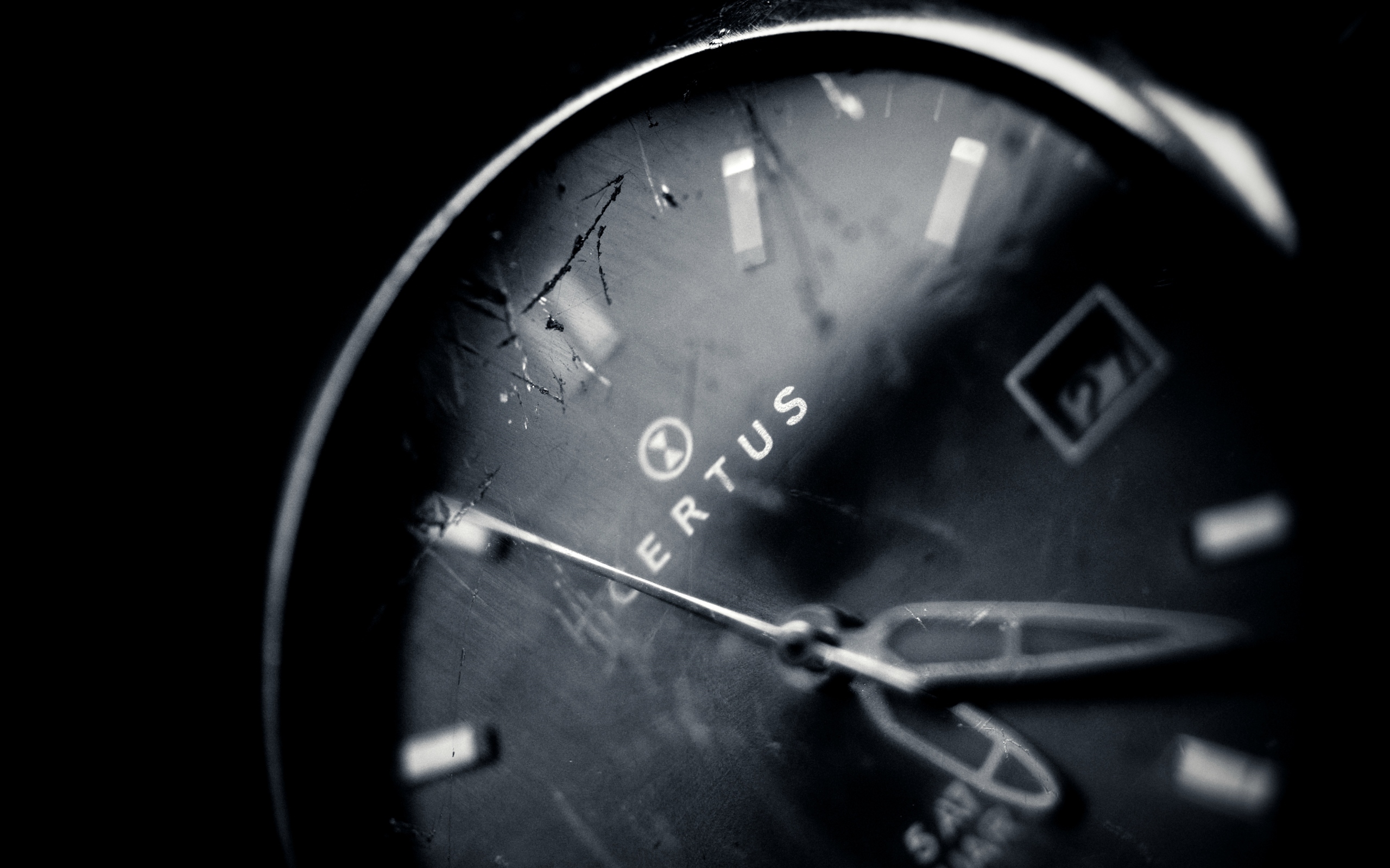 Uhr Wallpapers - Watch Black And White Background - HD Wallpaper 