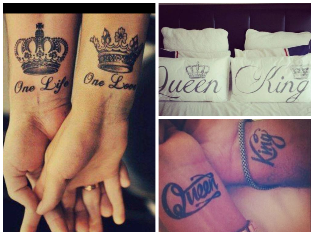 Tattoo, Love, And King Image - Bf And Gf Matching Tattoo Ideas - HD Wallpaper 
