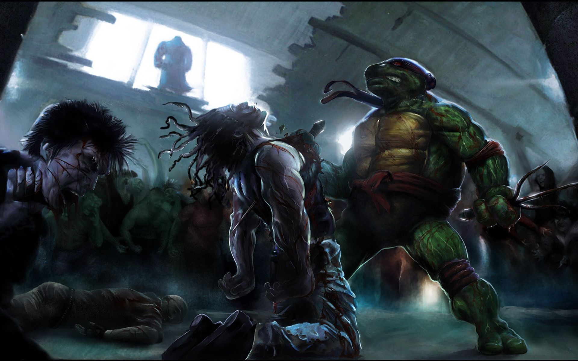 Download Ninja Turtles Anime Free Wallpaper Full Hd - Anime Ninja Wallpaper 4k - HD Wallpaper 