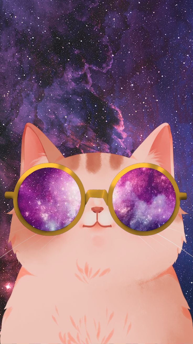 Wallpaper Gato Galáctico By Gocase - Papel De Parede Para Celular Galatico - HD Wallpaper 