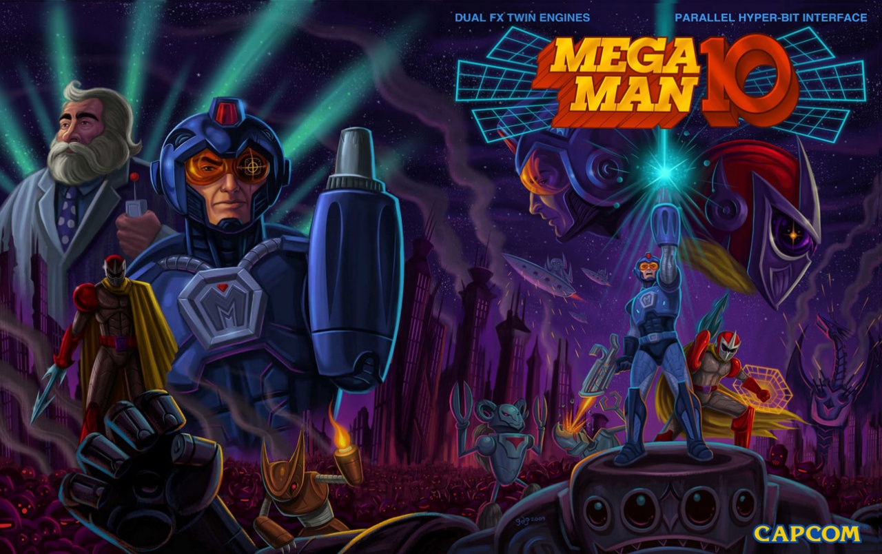 Mega Man 10 Wallpapers - Mega Man 10 Bad Box Art - HD Wallpaper 
