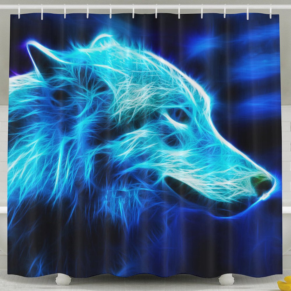 Cyan Wolf - HD Wallpaper 
