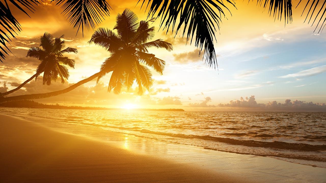 Beach Wallpaper - Live Wallpaper Sunset - HD Wallpaper 