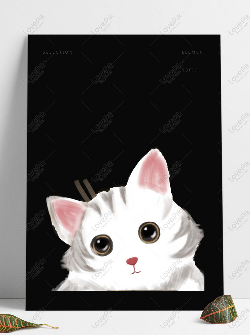 Elemen Dekoratif Boneka Kucing Lucu - Illustration - HD Wallpaper 