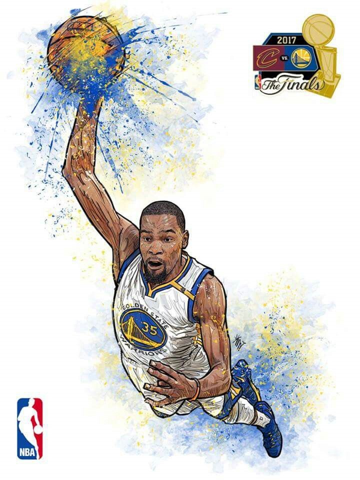 Durant Golden State Warriors Nba Basketball, Nba Basket, - Kevin Durant Wallpaper Drawing - HD Wallpaper 